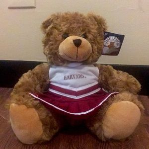 Harvard stuffed bear - cheerleader - 12”